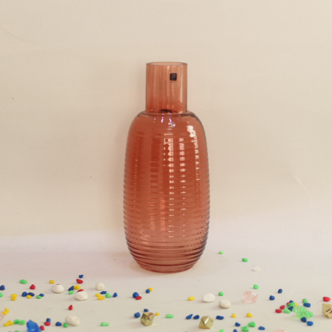 China Factory Multishaped Home Decoration Plant Pot Brown Color Glass Flower Vase