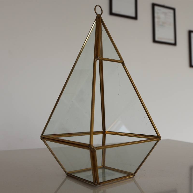 New design Geometric glass vase succulents with high quality terrarium decoration