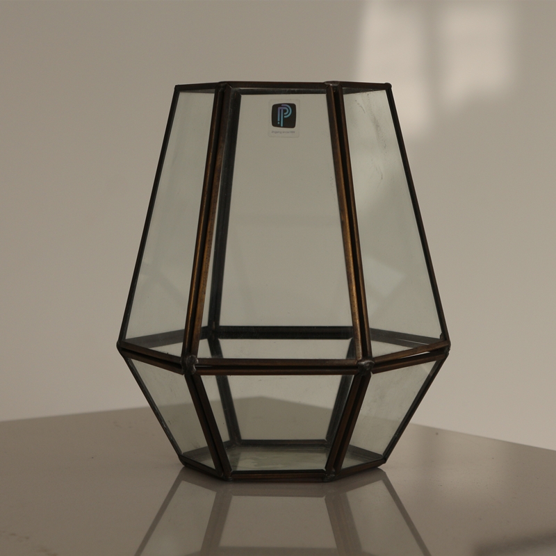 New design Glass Succulent Home furnishings terrarium geometry glass vase