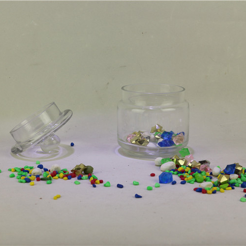 Unique design artistic cookie candy glass storage jar saving food trinket bottle