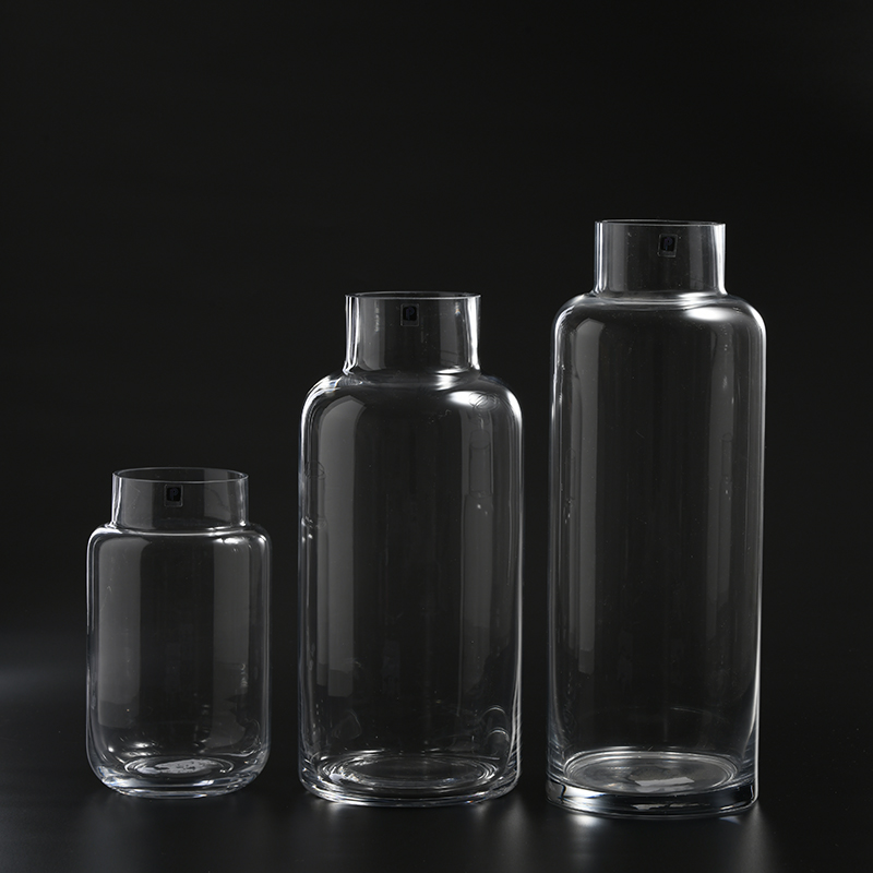 Modern decoration transparent glass luster vase on sale Manufacture supply