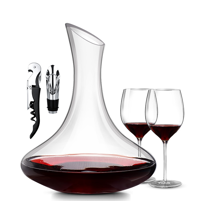 Source European design red wine transparent glass decanter