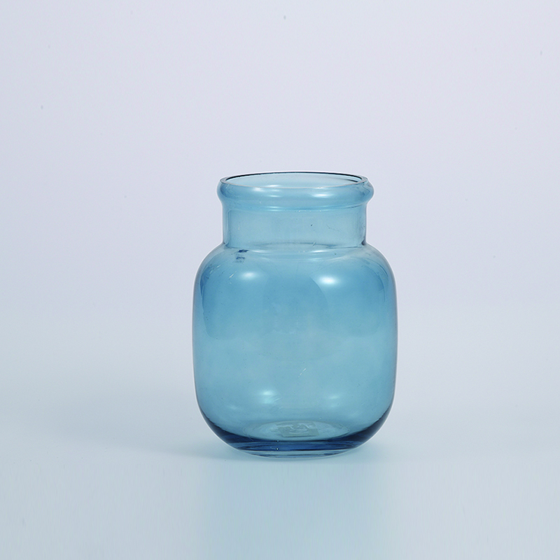 High quality geometric design electro-water different sizes glass decorative glass flower vase Chinese factory supply