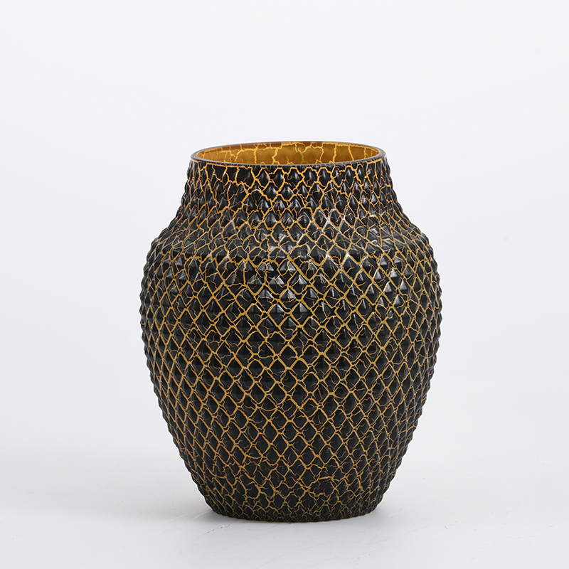 Savage luxury style indigenous artistic human face design glass flower vase for home decoration factory directly supply