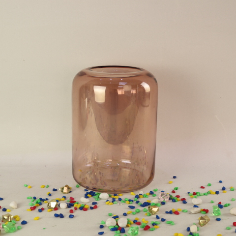 Home and office tabletop decoration clear crystal glass ball shape single flower vase