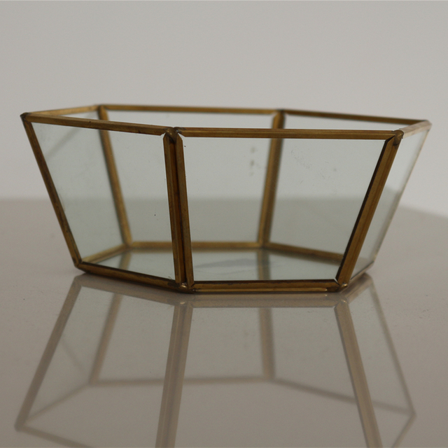 GEOMETRIC METAL FRAME BOWL DESIGN FLOWER TERRARIUM HOUSE DECORATION USE