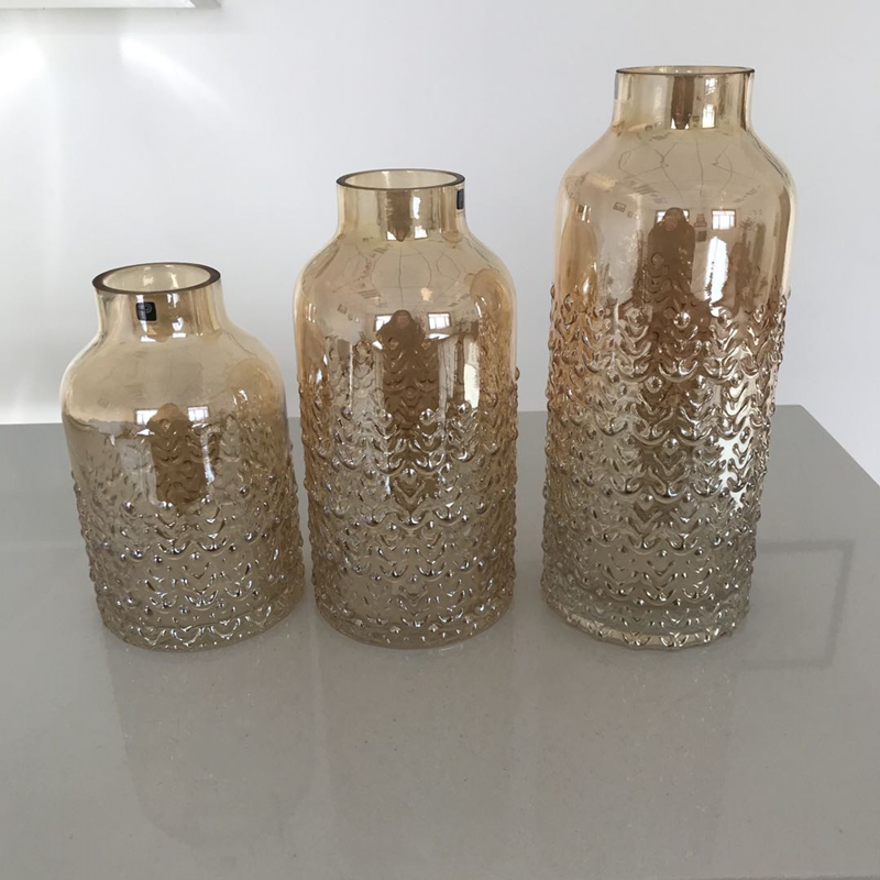 Golden Diamond Teardrop Shape Hanging Geometric Terrarium Table Decoration Flower Glass Vase for Plant