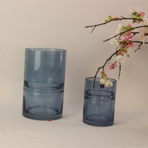 Wholesale custom made glass vases home decoration design hand made painted glass vase with low price