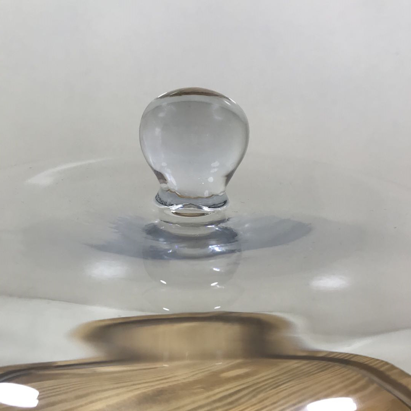 Cheap Custom Fashion Cake Stand with Clear Round Glass Dome and decoration