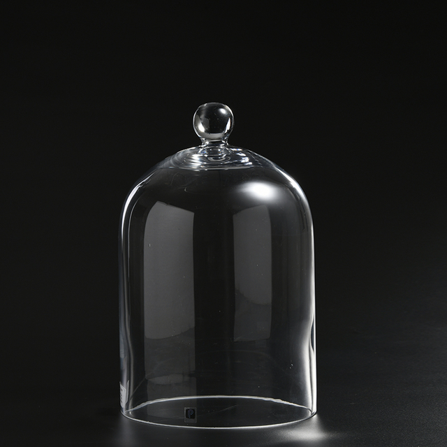 Professional Manufacture Thick Glass Cover Dessert Bread Cake Display Stand