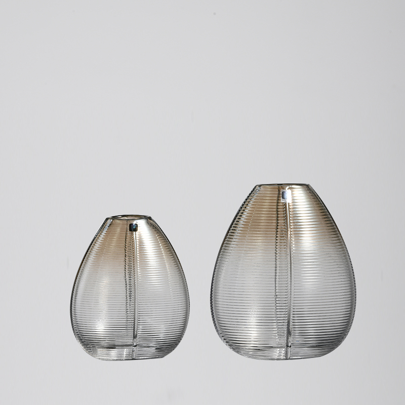 Gradient bowl design heavy duty 3-5mm thick glass flower container glass flower vase for home deco factory directly supply