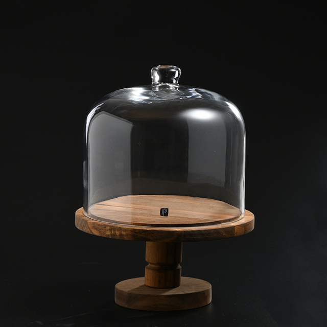 Handmade cake stand glass cake cover for cafes and restaurants decoration glass dome