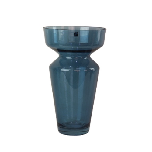 Luxury Wedding Home Decor Blue Color Peculiar-looking Glass Crystal Flower Vase