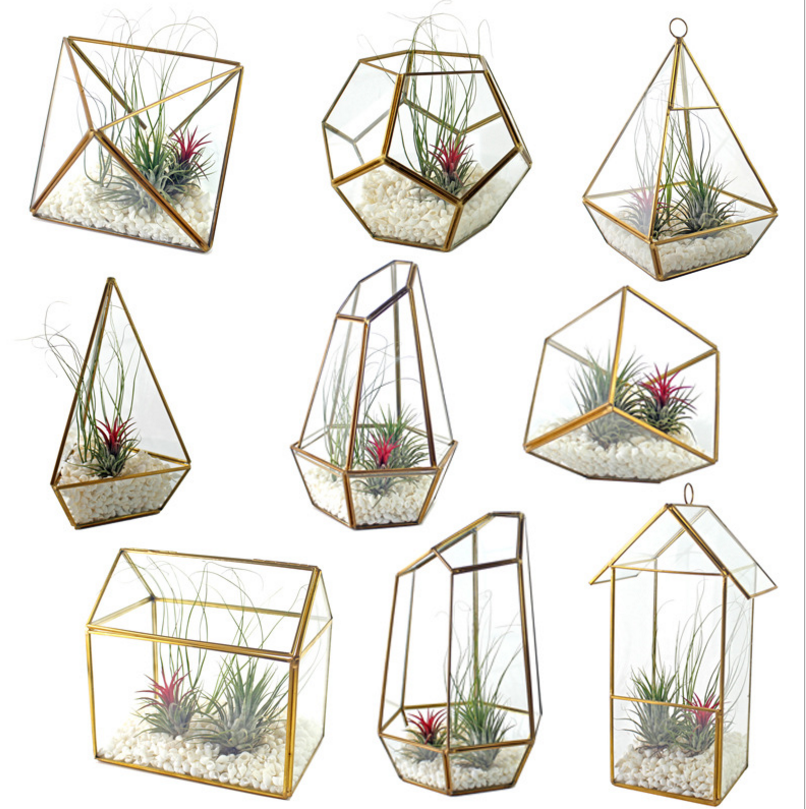 New design Scandinavian style geometric vase ornaments with good quality terrarium