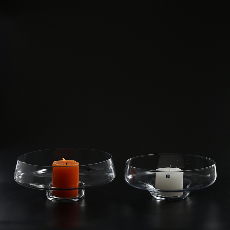 Home decoration glassware manufacture supply hot sale design glass candle holder on sale