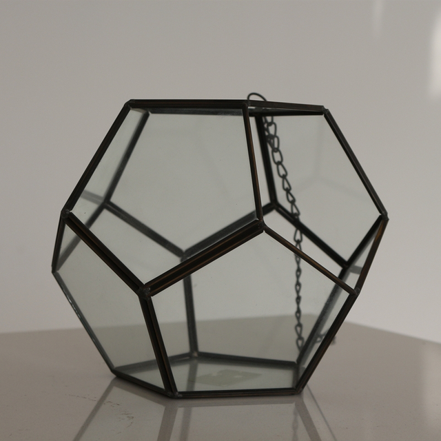 with factory price for sale Glass Irregular Geometric Spherical Glass Container