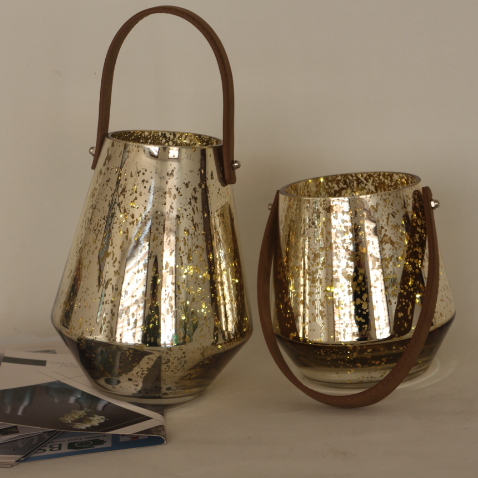 Modern Design Light Reflecting Home Decorations Candle Lantern Glass candle holders