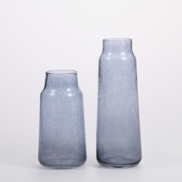 Hand-blown glassware modern style for decoration glass flower vases with different color