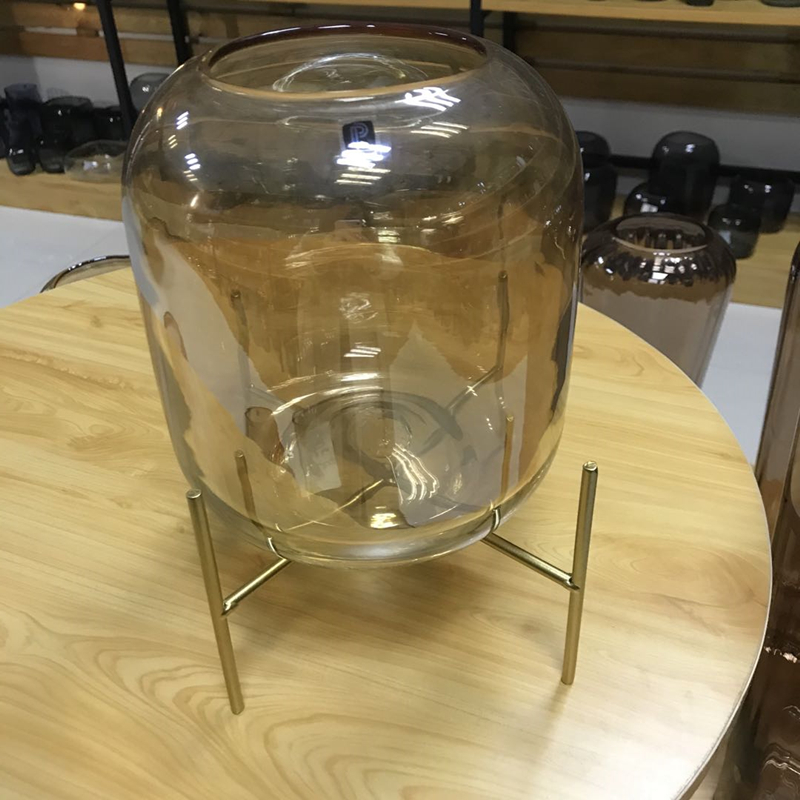 High Neck Tall Clear Glass Vase Handmade Crystal Glass Cylinder Vase For Wedding Table Centerpiece