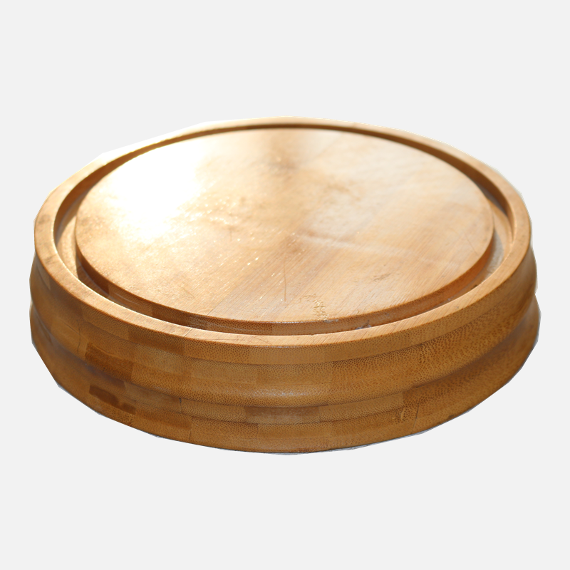 Factory price Light luxury solid wood base straight tube dustproof cake stand