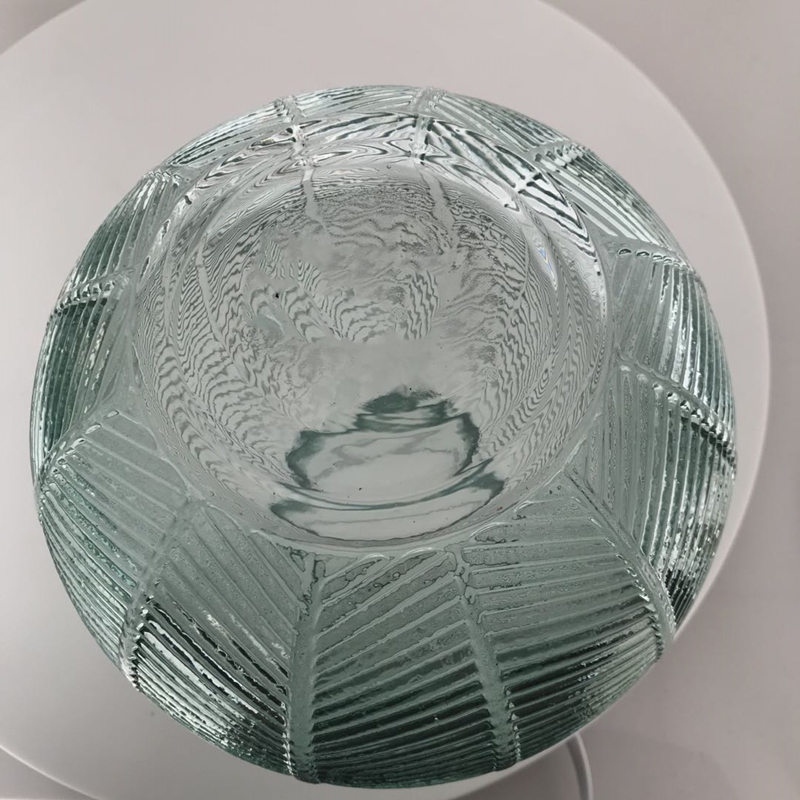 Embossed Cone Shaped Glass Flower Vase Table Decoration for Flower Stand