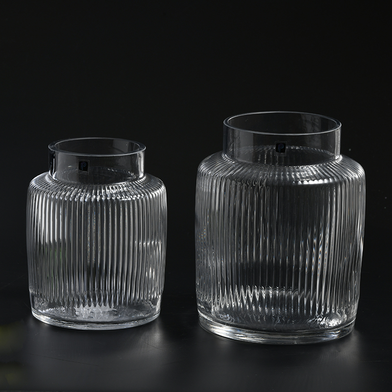 Modern decoration transparent glass luster vase on sale Manufacture supply