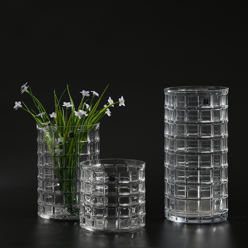 Floral Glassware flower glass vase Hand-blown creative design transparent glass flower vase