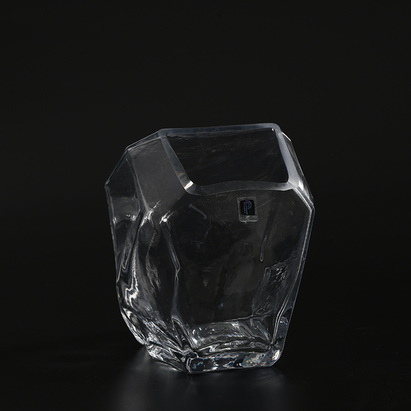 Glassware modern style human face creative design glass flower vase for deco on sale