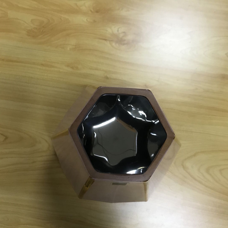 Wholesale Modern Design Color Smoked Decorative Recycled Flower Glass Vase With Metal Stand