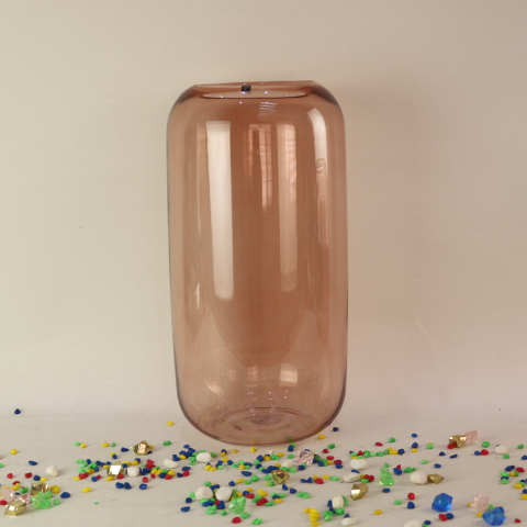 Hot sale antique classic design home decoration floor flower glazed cylinder glass vases