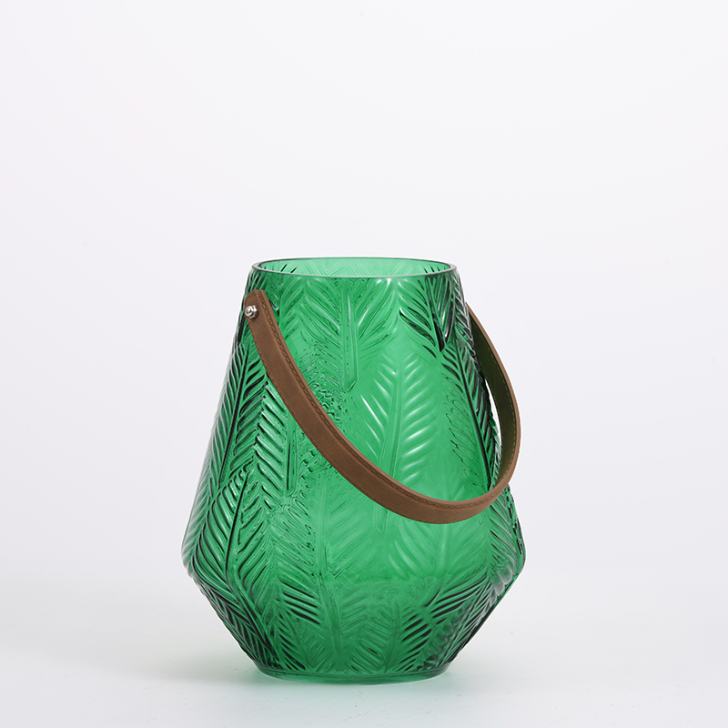 Transparent gradient colored design modern style creative glass flower vase for decoration