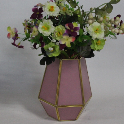 2020 New design black non-transparent vases geometric glass vase plant glass terrarium
