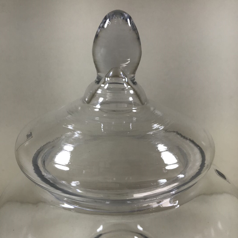 Wholesale Customized Fancy Transparent Christmas Snowflake Decorative Glass Candy Jar Buffet with Glass Lid