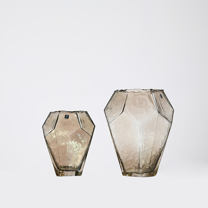 Gradient bowl design heavy duty 3-5mm thick glass flower container glass flower vase for home deco factory directly supply