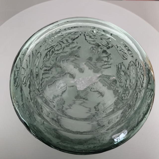 Great Colored Tall Long Neck Round Belly Blue Bubble wholesale handmade Glass Vase