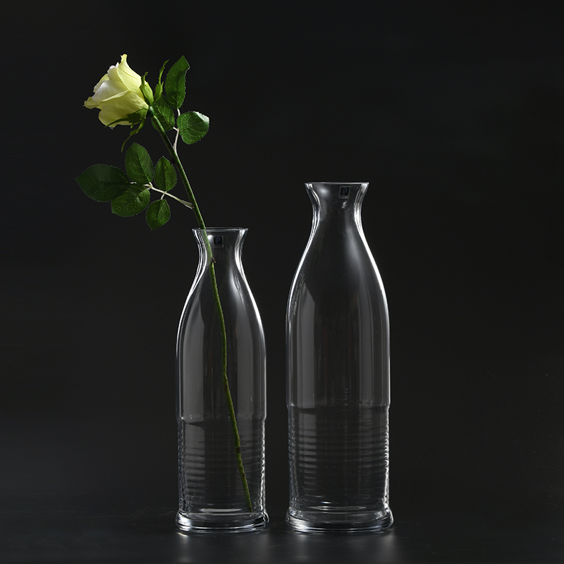 High quality Factory manufacturer hand-blown Clear Glass Flower Vase on sale