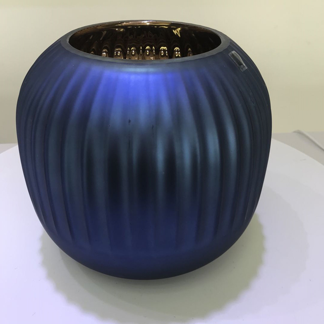 The high quality Eco-friendly great Blue Clear Glass Home Decor Vases Flower