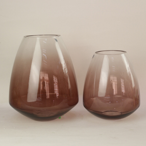 Custom size handblown decorative wedding centerpieces and home decoration colored art glass flower vase