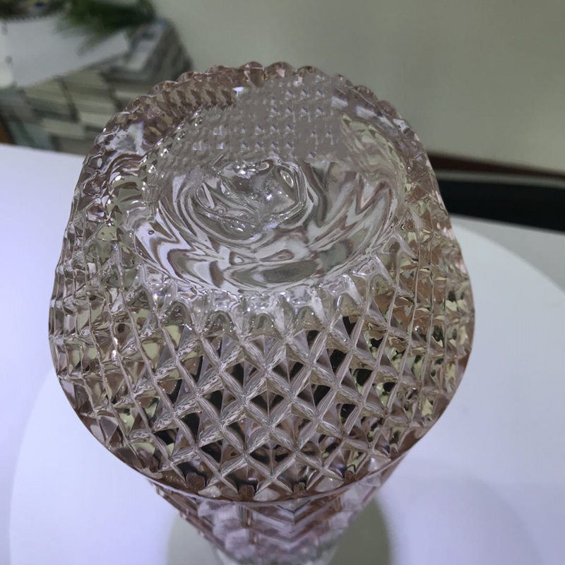 Clear Glass Vase with Ceramic high quality Stand White Porcelain Glass Vase Ceramic Stand