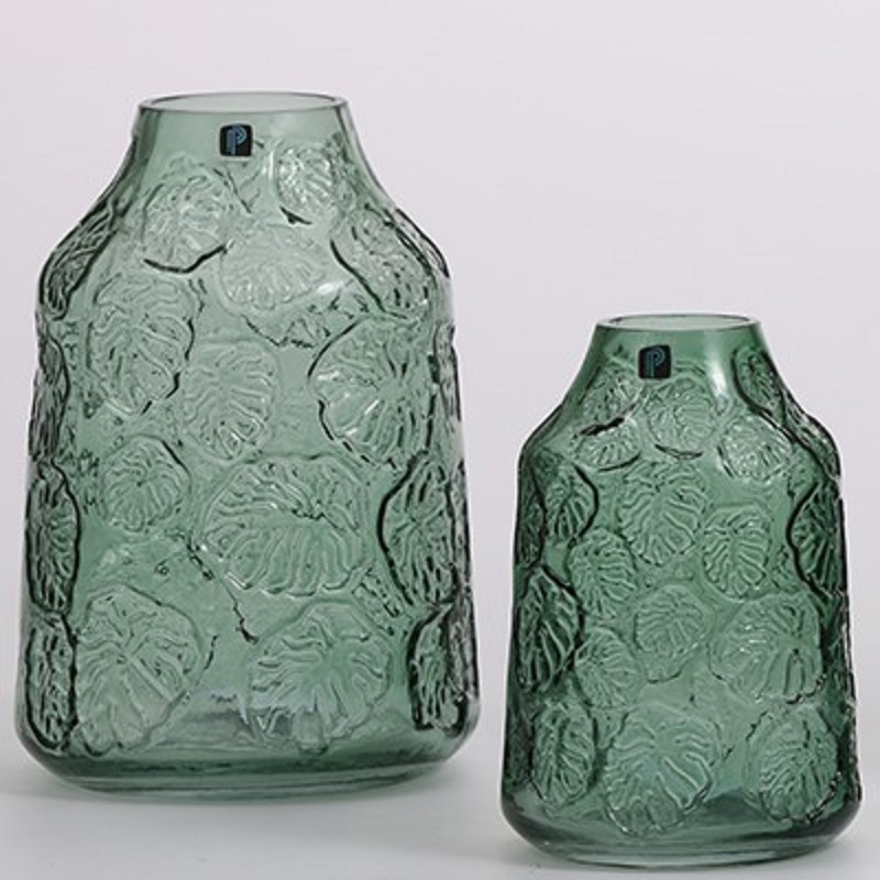 New modern classic glass flower vase small mouth with floral