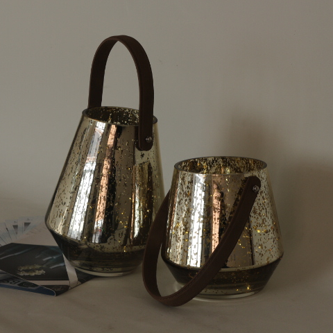 Modern Design Light Reflecting Home Decorations Candle Lantern Glass candle holders