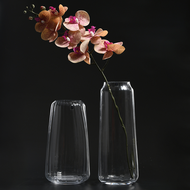 Wedding decoration modern design glass & crystal vases clear flower vase candle glass vase holders