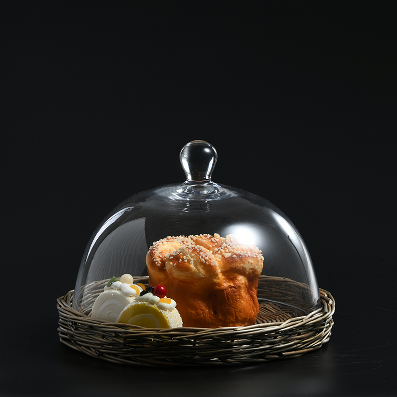 Promotional New product 2020 clear glass cake stand made in China