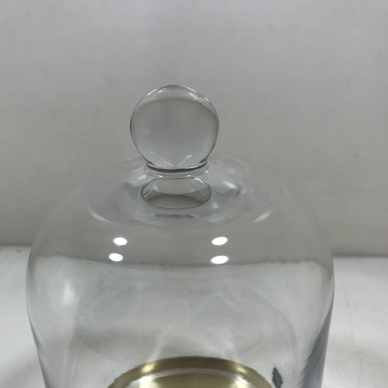 With Factory Wholesale Price gold mini dessert glass cake stand dome set