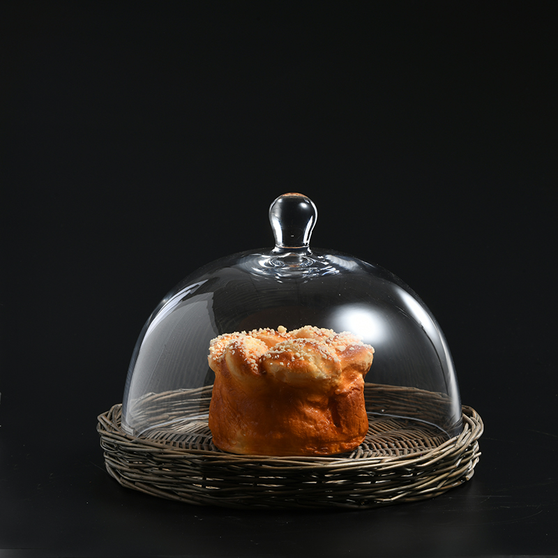 Heavy duty hand-blown Transparent glass cake cover big size for home or party decors Glass Cake stand Cover on sale