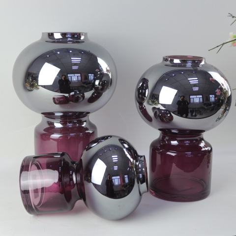 Hot Sale Nordic Modern Artistic Hydroponic Round Clear Glass Vase For Home Decor
