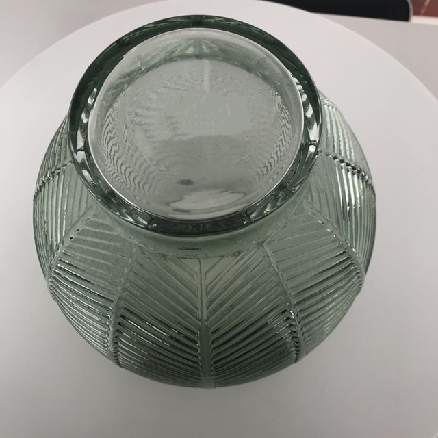 Glass Hanging Flower Vases with Hole Wholesale Dark Green Cone Shape Glass Vase