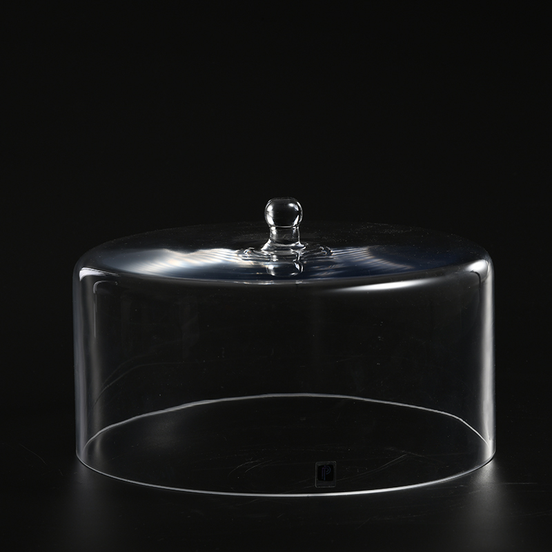 Hand-blown heavy duty glass cake cover for European and US marketing cake stand cover round dome on sale