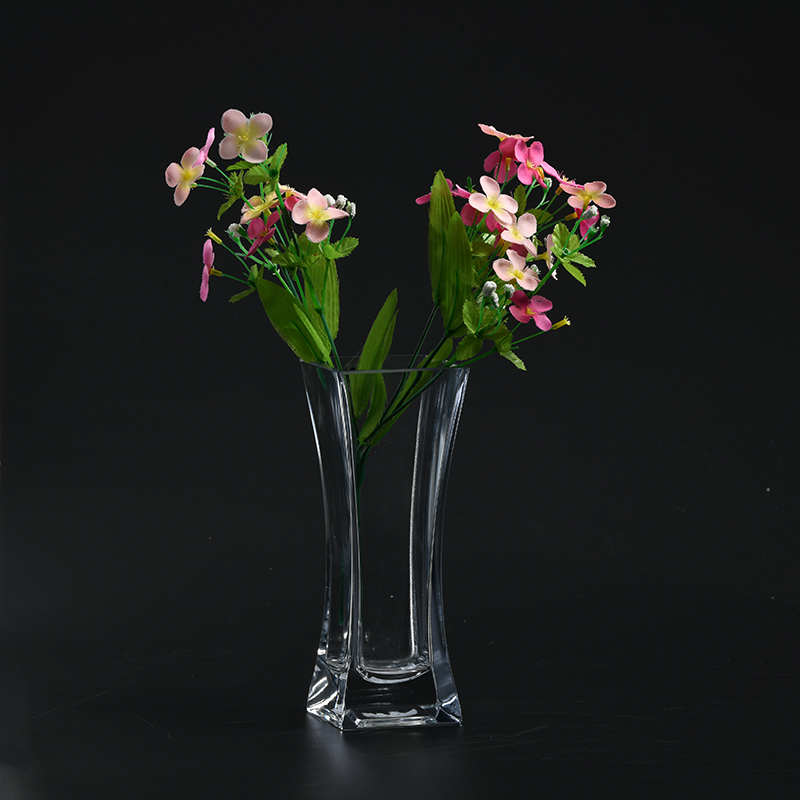 2021 Wholesale Hot Selling Round clear Modern Home Decoration Glass Flower Vase
