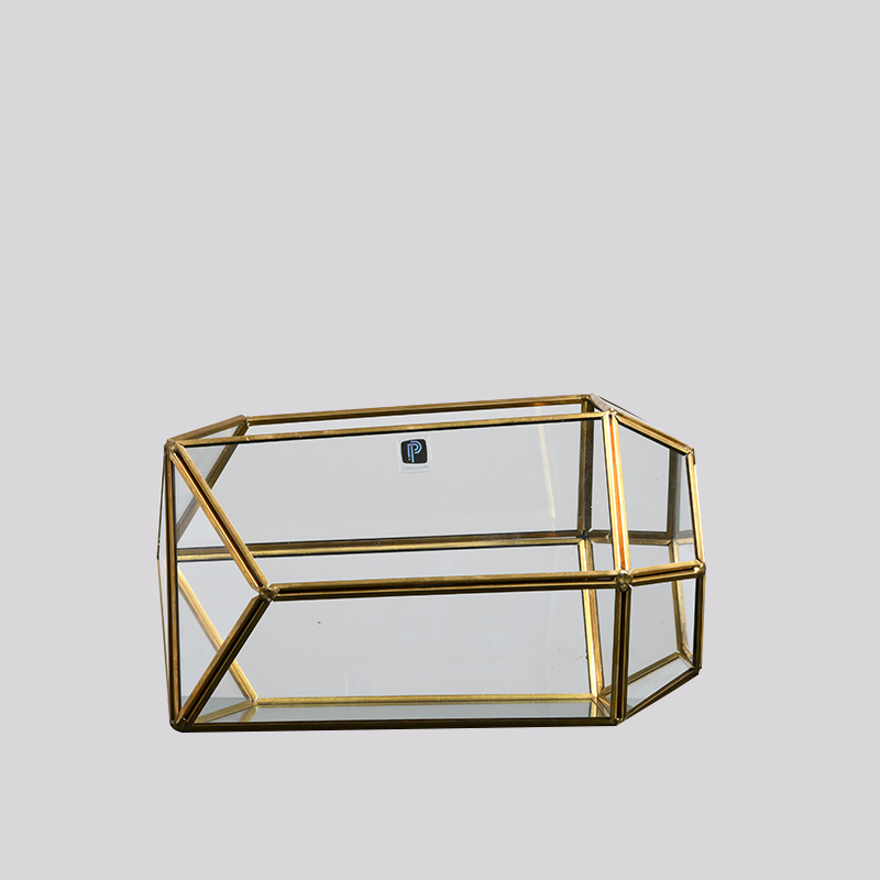 GEOMETRIC METAL FRAME BOWL DESIGN FLOWER TERRARIUM HOUSE DECORATION USE